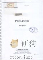 PRELUDES POUR PIANO 1930 PDF电子版封面
