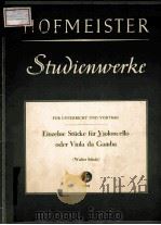 EINZELNE STUCKE FUR VIOLONCELLO ODER VIOLA DA GAMBA UND AKKORDINSTRUMENT PDF电子版封面