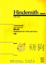 TRAUERMUSIK MUSIC OF MOURNING MEDITATION FOR VIOLA AND PIANO = 葬礼音乐深思 PDF电子版封面