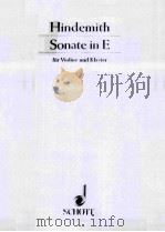 SONATE IN E FUR VIOLINE UND KLAVIER 1935 PDF电子版封面