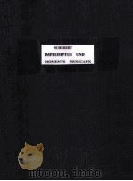SCHUBERT IMPROMPTUS UND MOMENTS MUSICAUX PDF电子版封面