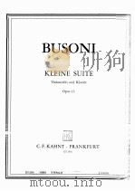 KLEINE SUITE FUR VIOLONCELLO UND KLAVIER OPUS 23 PDF电子版封面