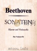 BEETHOVEN SONATEN KLAVIER UND VIOLONCELLO PDF电子版封面