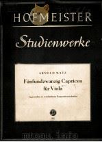 FUNFUNDZWANZIG CAPRICEN FUR VIOLA 1956 PDF电子版封面