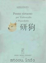 PRESTO VIRTUOSO PER VIOLONCELLO E PIANOFORTE 1970 PDF电子版封面