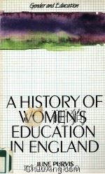 A HISTORY OF WOMEN‘S EDUCATION IN ENGLAND（1991 PDF版）