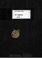 B.CAMPAGNOLI 41 CAPRICES OP.22 PDF电子版封面