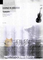 HINDEMITH SONATE FUR BRATSCHE UND KLAVIER FOR VIOLA AND PIANO OPUS 11/4 PDF电子版封面