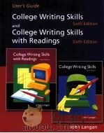 COLLEGE WRITING SKILLS AND COLLEGE WRITING SKILLS WITH READINGS SIXTH EDITION PDF电子版封面 0072993642