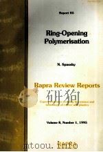 RING-OPENING POLYMERISATION 1995 PDF电子版封面 1859570577