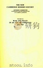 THE NEW CAMBRIDGE MODERN HISTORY ADVISORY COMMITTEE SIR GEORGE CLARK SIR JAMES BUTLER J.P.T.BURYE.A. 1980 PDF电子版封面 0521045479