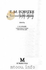 E.M.FORSTER INTERVIEWS AND RECOLLECTIONS（1993 PDF版）