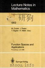 LECTURE NOTES IN MATHEMATICS EDITED BY A.DOLD AND B.ECKMANN 1302（1988 PDF版）
