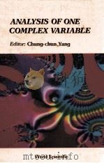 ANALYSIS OF ONE COMPLEX VARIABLE PROCEEDINGS OF THE AMERICAN MATHEMATICAL SOCIETY 821ST WYOMING MEET 1987 PDF电子版封面 9971503263