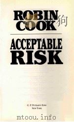 ACCEPT TABLE RISK 1994 PDF电子版封面 0399139710