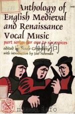 An anthology of English Medieval and Renaissance Vocal music PDF电子版封面