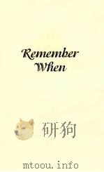 REMEMBER WHEN 1998 PDF电子版封面 0671525700