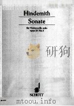 SONATE FUR VIOLONCELLO SOLO OPUS 25 NO.3 1951 PDF电子版封面