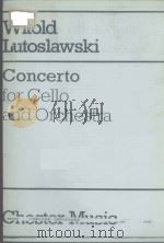 Concerto for Cello and Orchestra 1997 PDF电子版封面
