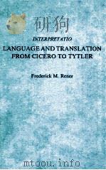 LANGUAGE AND TRANSLATION FROM CICERO TO TYTLER（1989 PDF版）