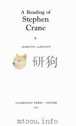A READING OF STEPHEN CRANE（1971 PDF版）