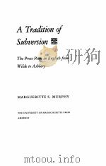 A TRADITION OF SUBVERSION THE PROSE POEM IN ENGLISH FROM WILDE TO ASHBERY（1992 PDF版）