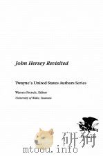JOHN HERSEY REVISITED 1991 PDF电子版封面 0805776109