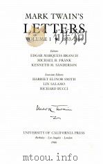 MARK TWAIN'S LETTERS VOLUME 1 1853-1866（1987 PDF版）
