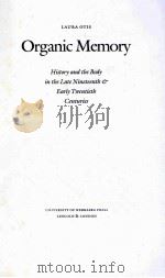 ORGANIC MEMORY HISTORY AND THE BODY IN THE LATE NINETEENTH & EARLY TWENTIETH CENTURES（1994 PDF版）