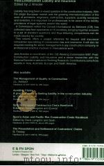 POST-CONSTRUCTION LIABILITY AND INSURANC 1992 PDF电子版封面 0419153500 J.KNOCKE