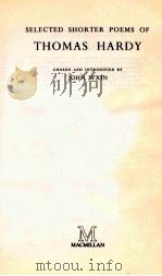SELECTED SHORTER POEMS OF THOMAS HARDY（1985 PDF版）