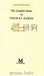 THE COMPLETE POEMS OF THOMAS HARDY（1976 PDF版）