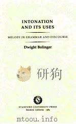 INTONATION AND ITS USES（1989 PDF版）