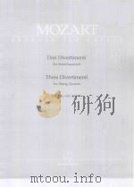 Drei Divertimenti fur Streichquartett KV 136-138（1964 PDF版）