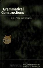 GRAMMATICAL CONSTRUCTIONS THEIR FORM AND MEANING（1996 PDF版）