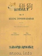 Kilenc Zongoradarab op.3 PDF电子版封面 (匈)Kodaly曲