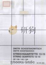 Streichquartett 13-15 Op.138/142/144 1971 PDF电子版封面