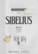 Reverie fur Klavier Op.58 Nr.1 PDF电子版封面 (芬)J.Sibelius曲