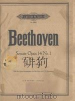 Sonate Opus 14 Nr.1 PDF电子版封面 (德)Beethoven曲