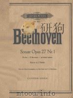 Sonate Opus 27 Nr.1 PDF电子版封面 (德)Beethoven曲