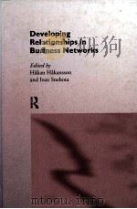 DEVELOPING RELATIONSHIPS IN BUSINESS NEETWORKS 1995 PDF电子版封面 0415115701