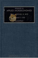 ADVANCES IN APPLIED MICROECONOMICS OLIGOPOLY 1999 PDF电子版封面 0762305762 MICHAEL R.BAYE