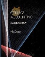 COLLEGE ACCOUNTING FOURTH EDITION 16-29 1989 PDF电子版封面 0395487072