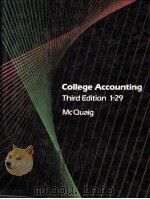 COLLEGE ACCOUNTING THIRD EDITION1-29 1985 PDF电子版封面 0395356792