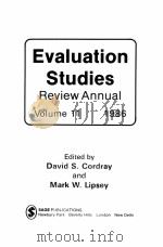 EVALUATION STUDIES REVIEW ANNUAL VOLUME 11 1986 1987 PDF电子版封面