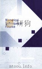 NUMERICAL TECHNIQUES IN FINANCE 1988 PDF电子版封面 0262022869