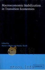 MACROECONOMIC STABILIZATION IN TRANSITION ECONOMIES（1996 PDF版）