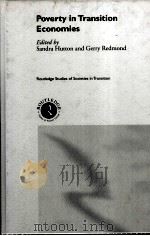 POVERTY IN TRANSITION ECONOMIES 1999 PDF电子版封面 0415215501