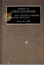 RESEARCH IN LABOR ECONOMICS VOLUME 18·1999 1998 PDF电子版封面 0762305843