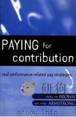 PAYING FOR CONTRIBUTION 1999 PDF电子版封面 0749428996